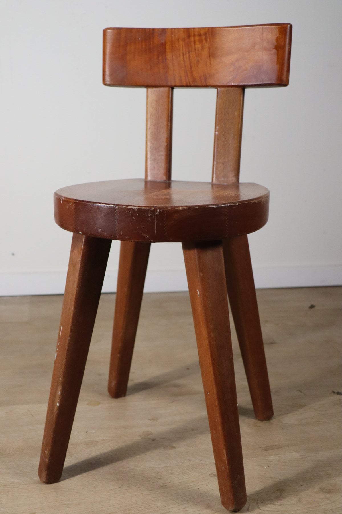 Chaise en acajou par Christian Durupt - Méribel – 1960