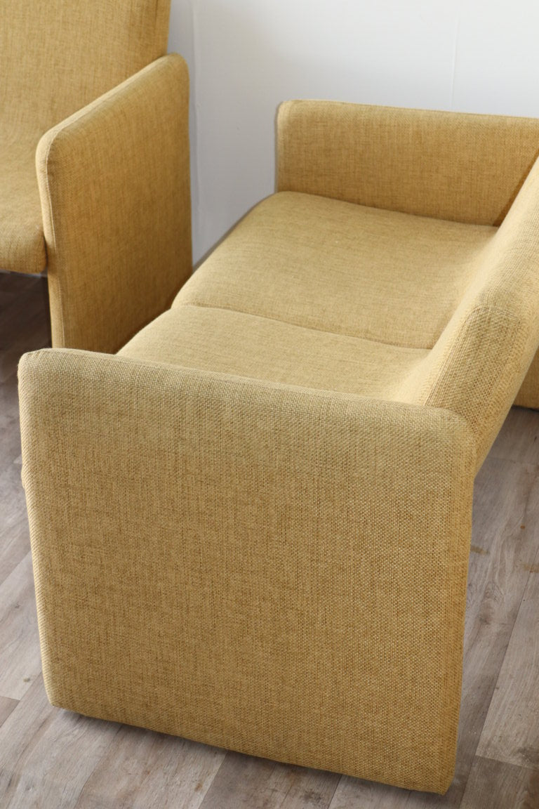 Paire de canapés vintage en tissu, 1970