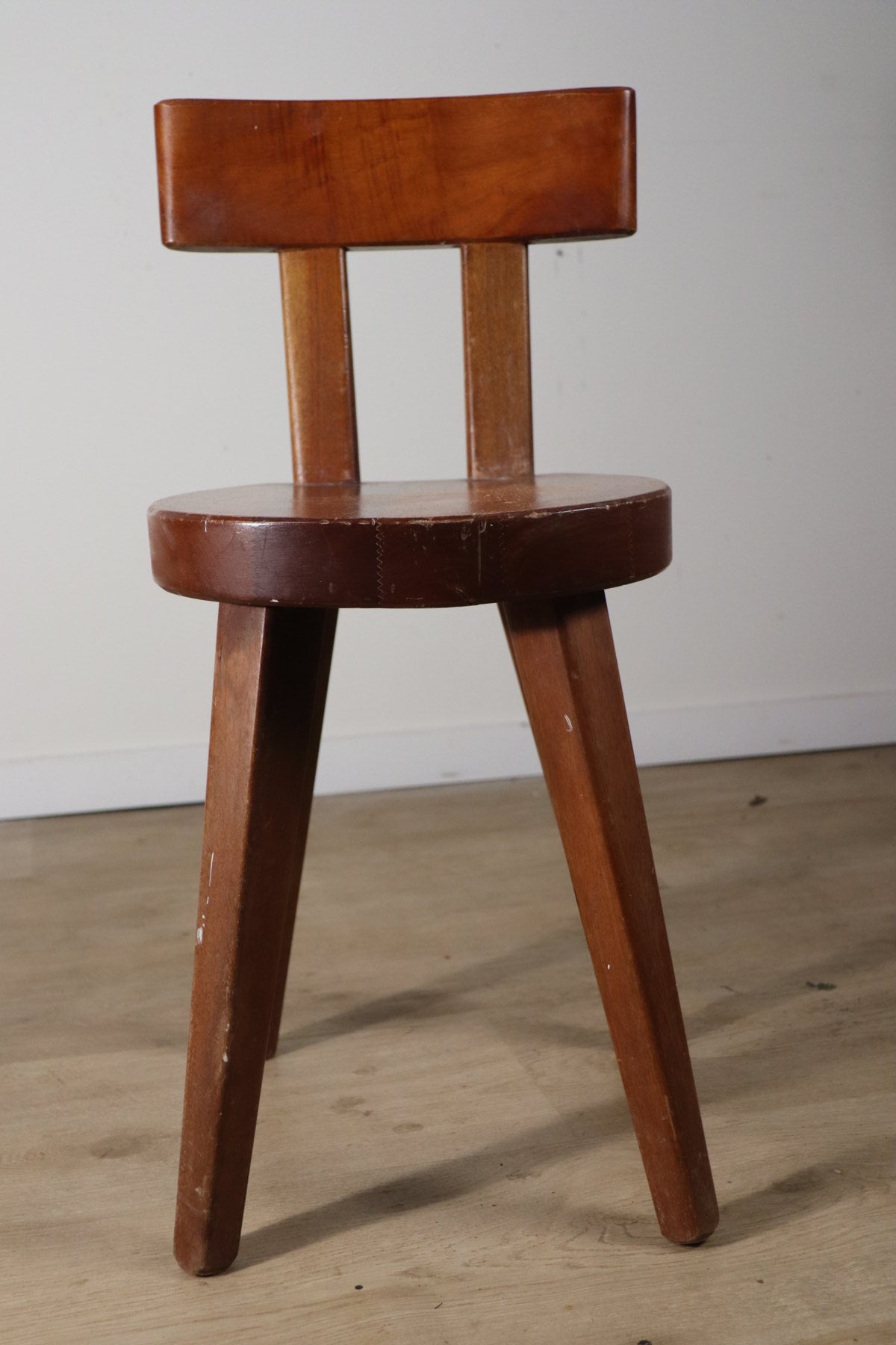 Chaise en acajou par Christian Durupt - Méribel – 1960