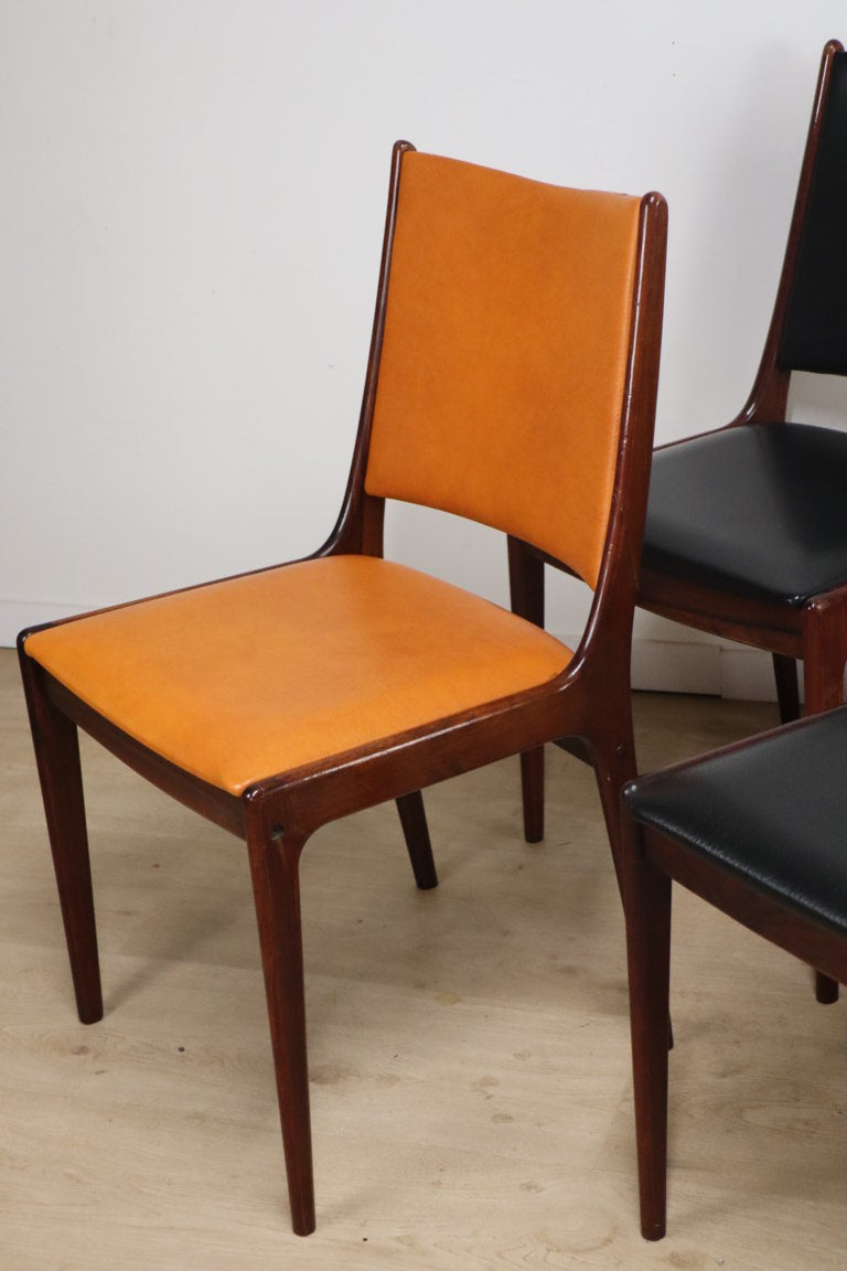 Série de 4 chaises scandinave en palissandre, 1960