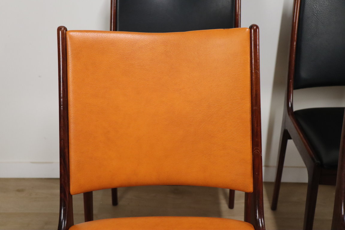 Série de 4 chaises scandinave en palissandre, 1960