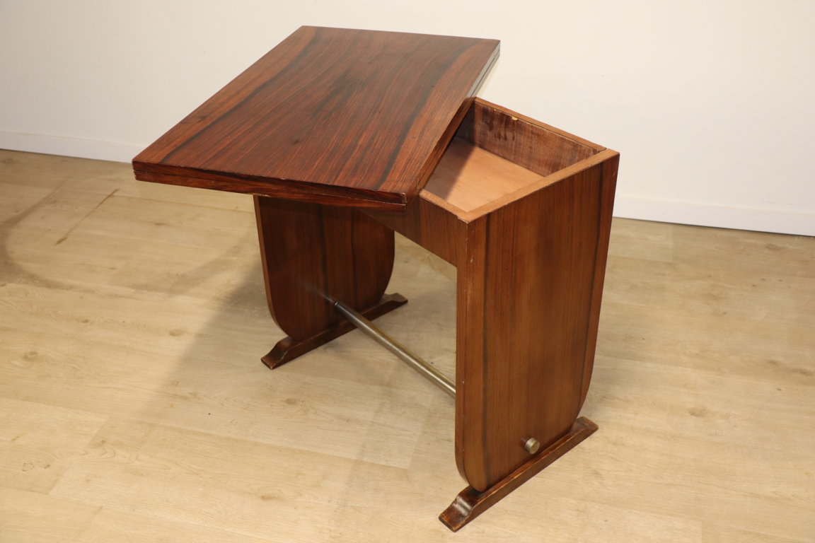 Table Art Déco Façon "Portefeuille" en palissandre, 1950