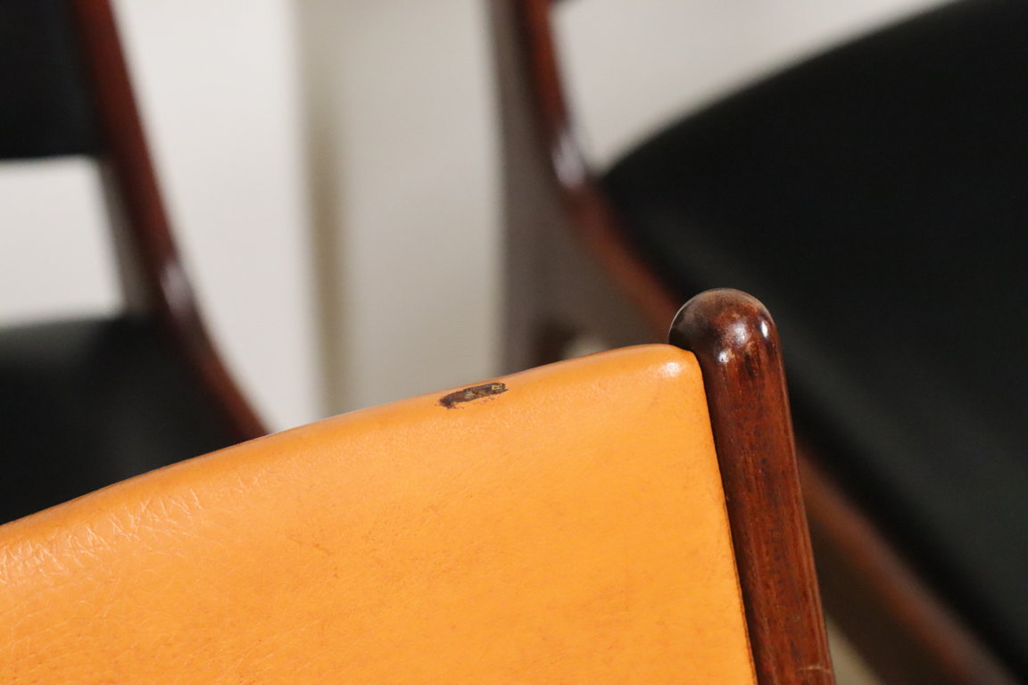 Série de 4 chaises scandinave en palissandre, 1960