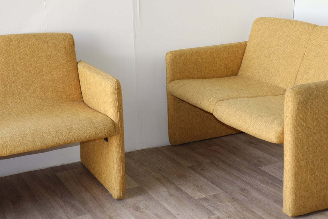 Paire de canapés vintage en tissu, 1970