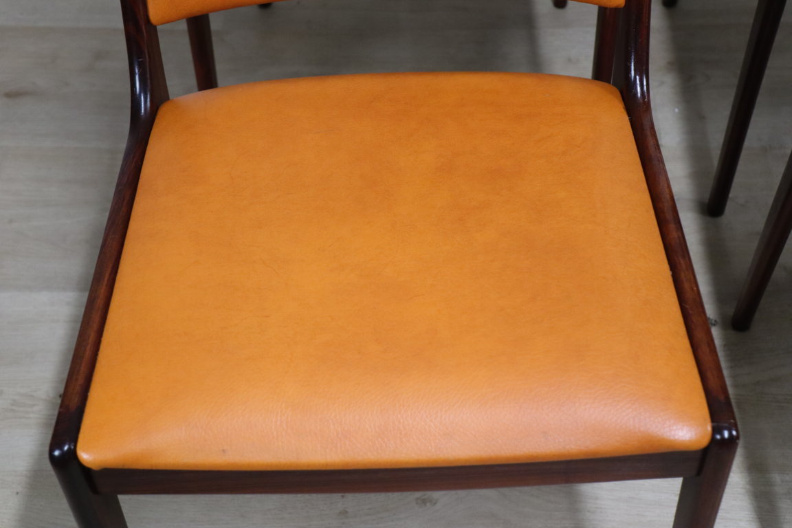 Série de 4 chaises scandinave en palissandre, 1960