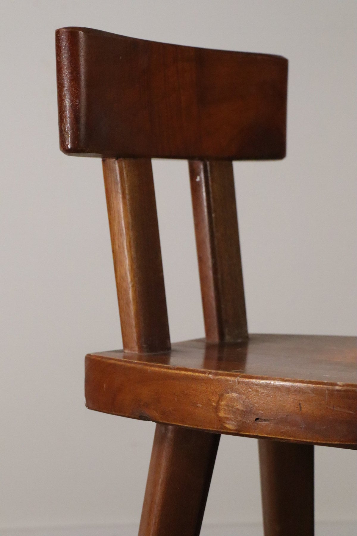 Chaise en acajou par Christian Durupt - Méribel – 1960