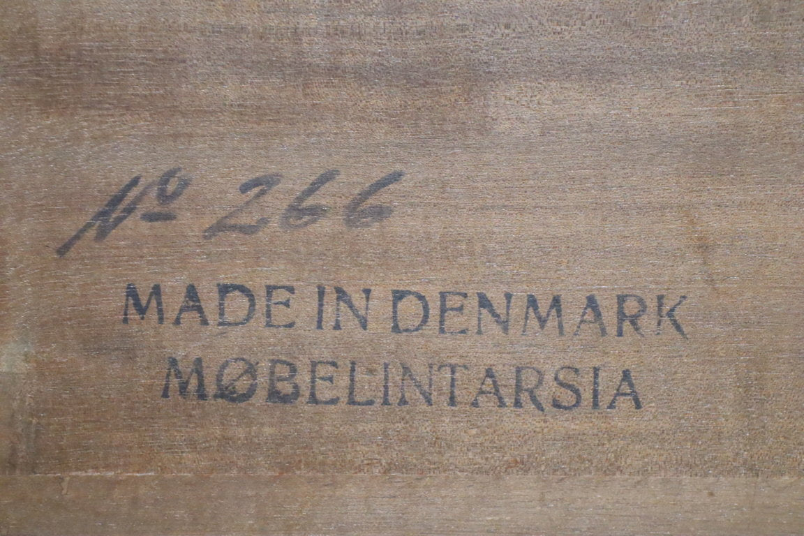 Table basse scandinave Mobelintarsia en palissandre et verre, 1960