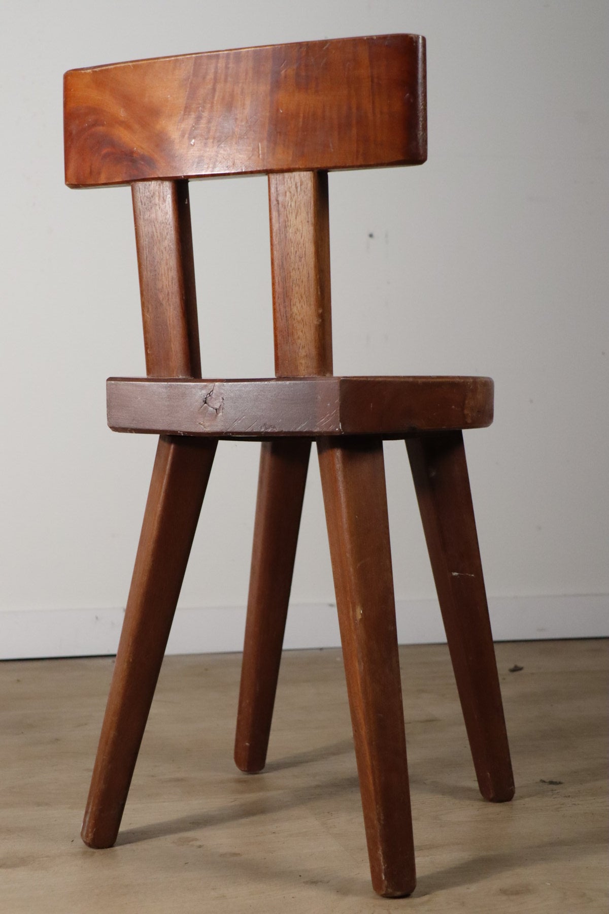 Chaise en acajou par Christian Durupt - Méribel – 1960