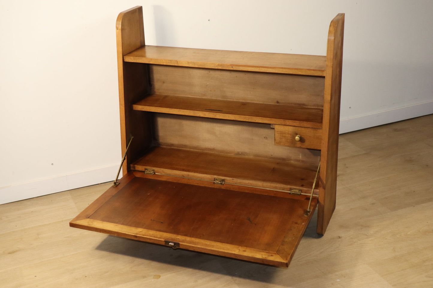 Secrétaire mural vintage en bois, 1950