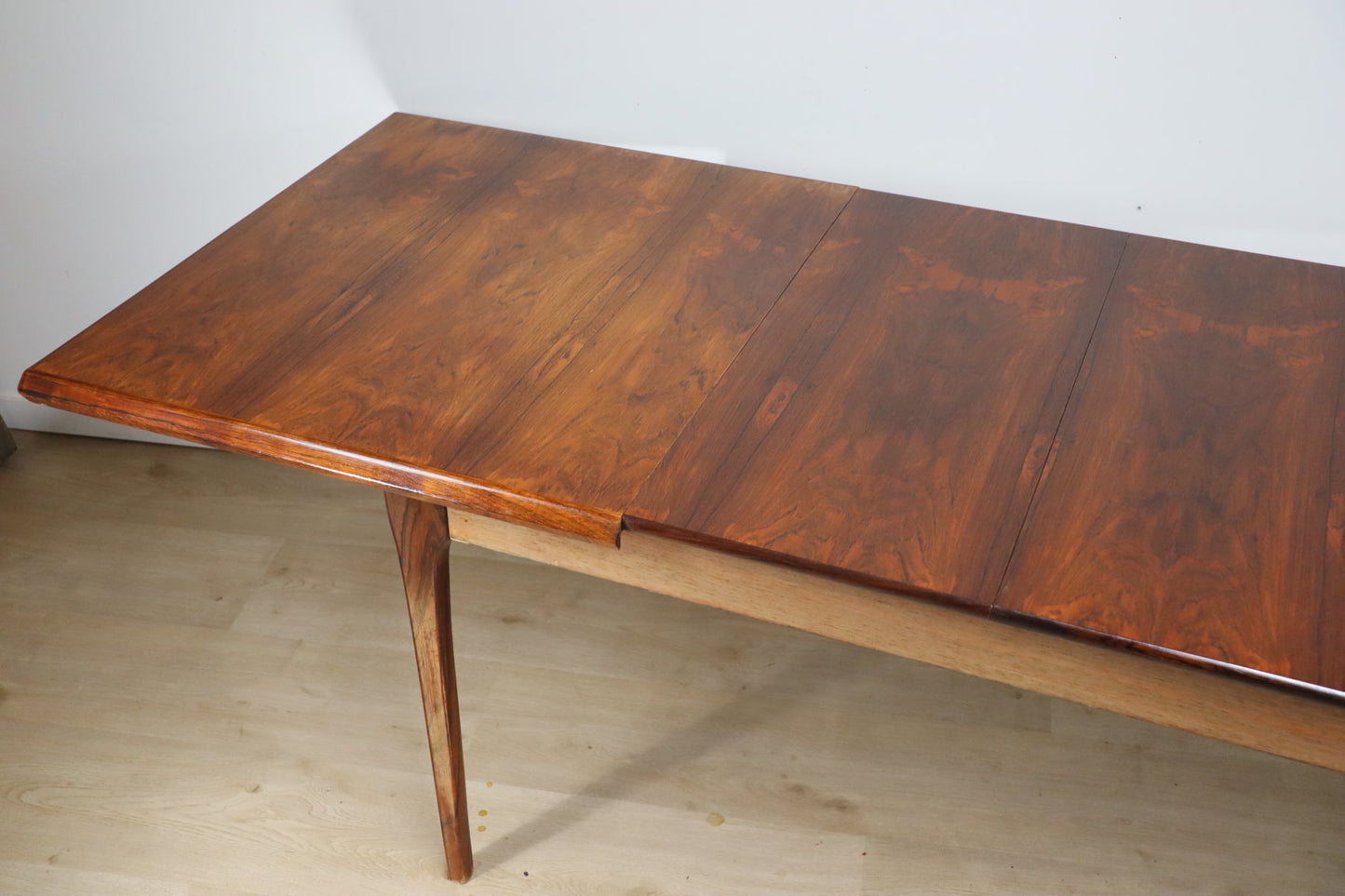 Table de repas scandinave extensible en palissandre, 1960