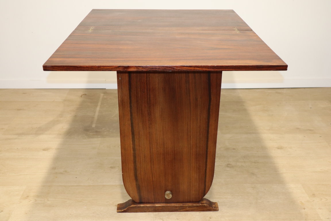 Table Art Déco Façon "Portefeuille" en palissandre, 1950