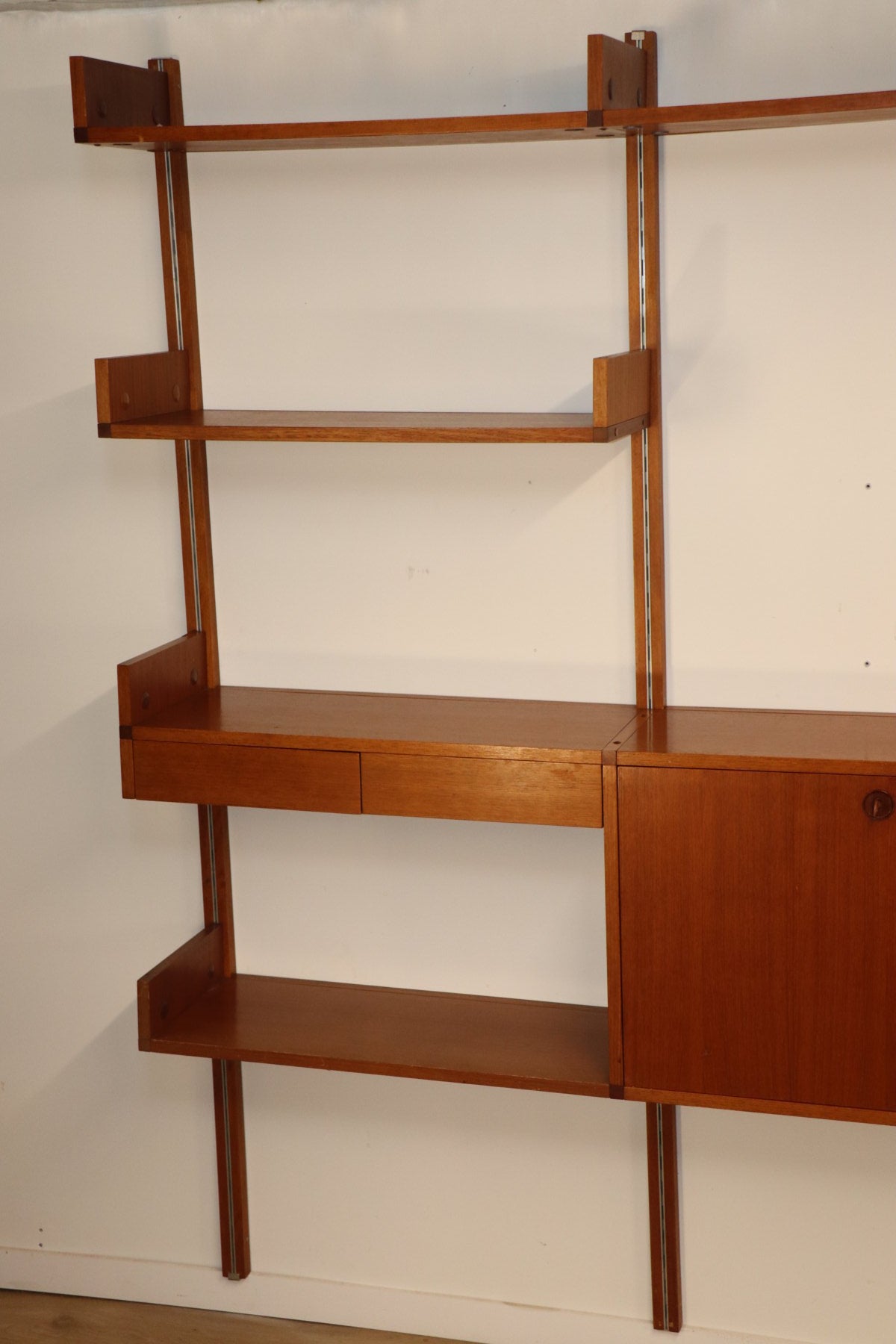 Bibliothèque murale modulable édition Minvielle par A.R.P – 1960