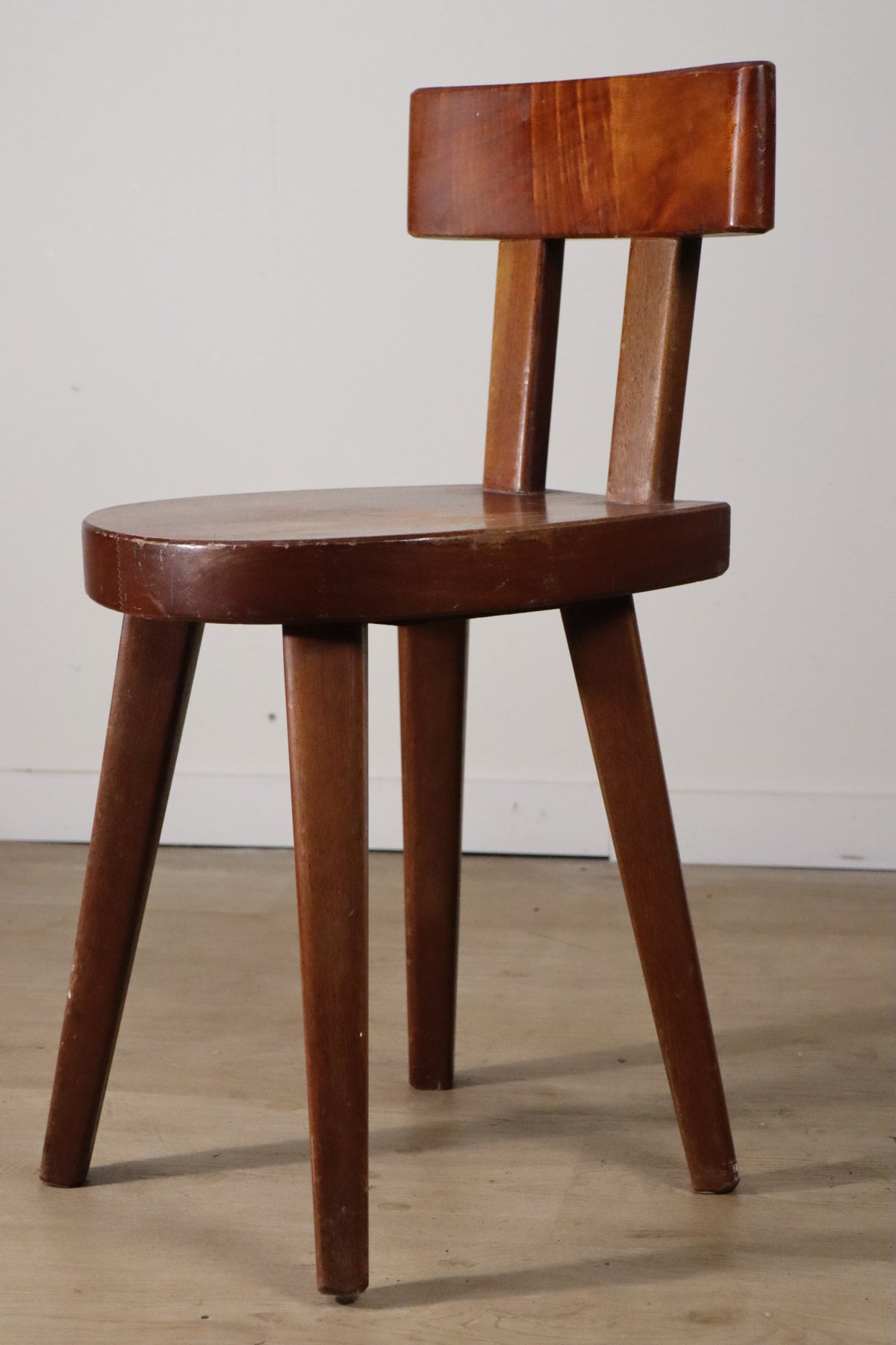 Chaise en acajou par Christian Durupt - Méribel – 1960