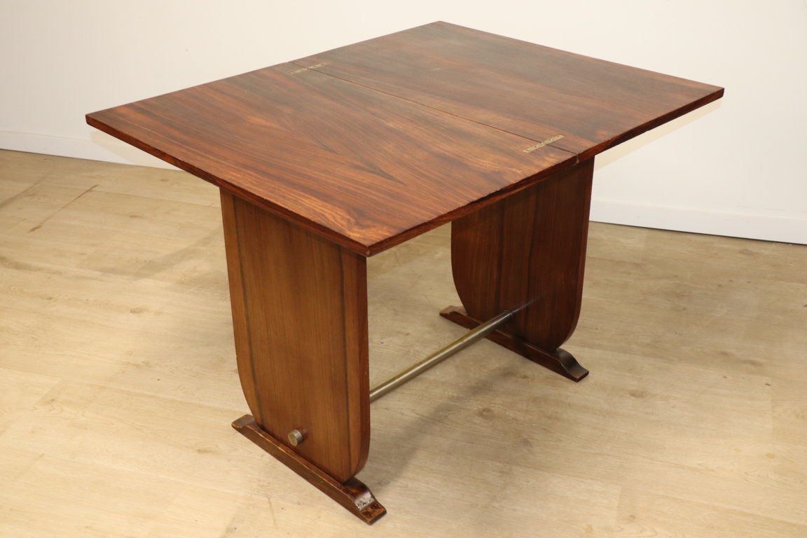 Table Art Déco Façon "Portefeuille" en palissandre, 1950