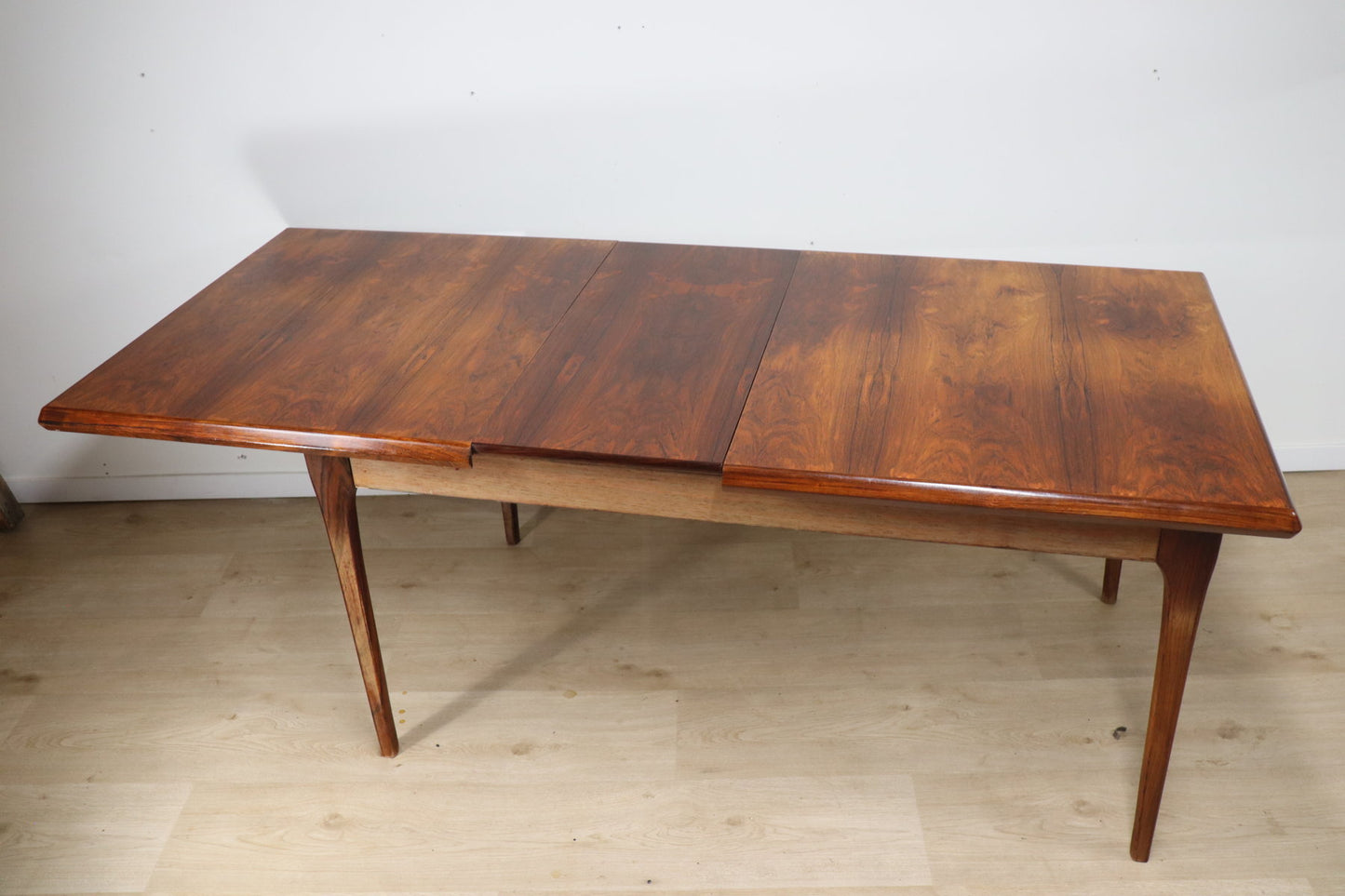 Table de repas scandinave extensible en palissandre, 1960
