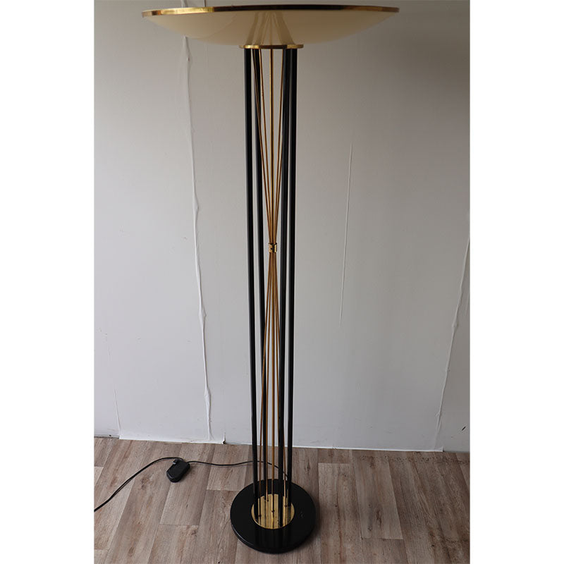Lampadaire vintage italien en métal et laiton, 1950