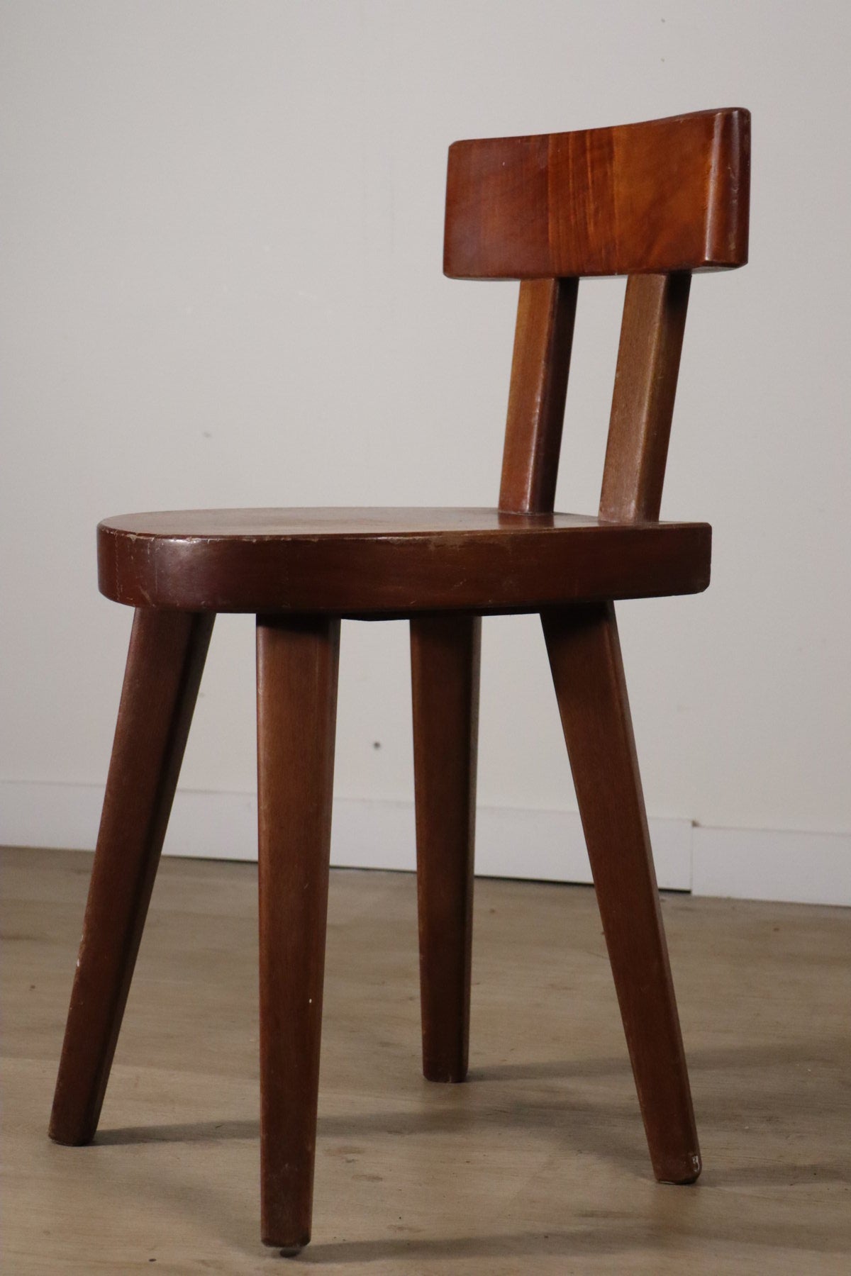 Chaise en acajou par Christian Durupt - Méribel – 1960