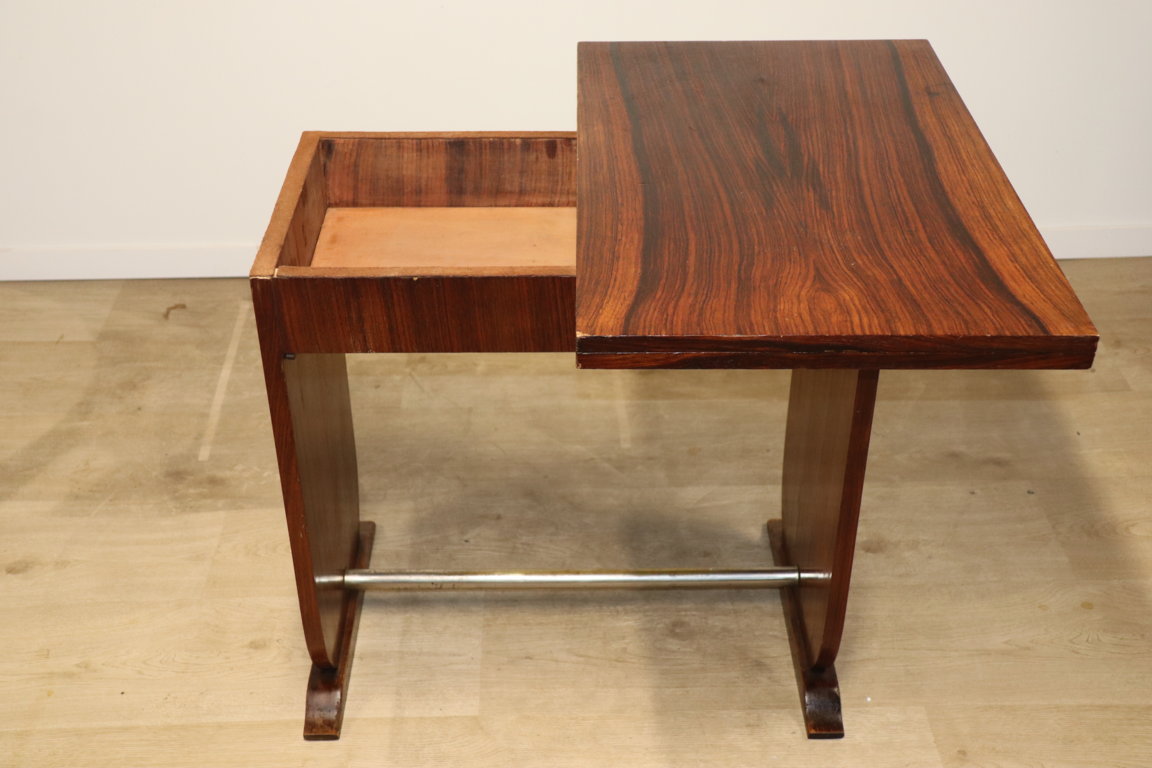 Table Art Déco Façon "Portefeuille" en palissandre, 1950