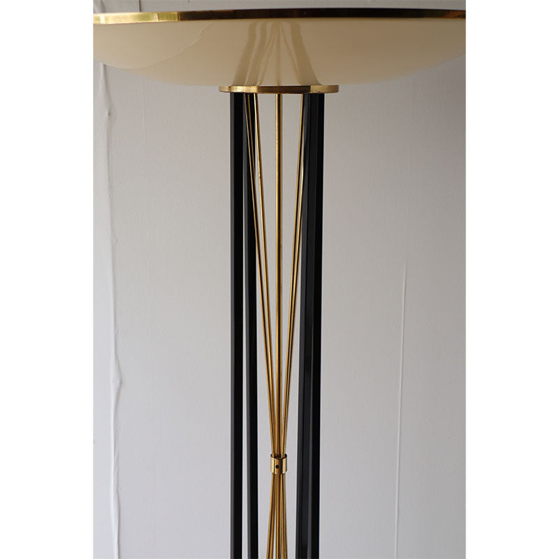 Lampadaire vintage italien en métal et laiton, 1950