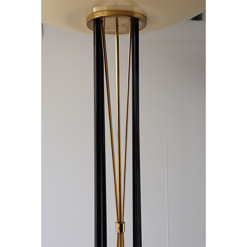 Lampadaire vintage italien en métal et laiton, 1950
