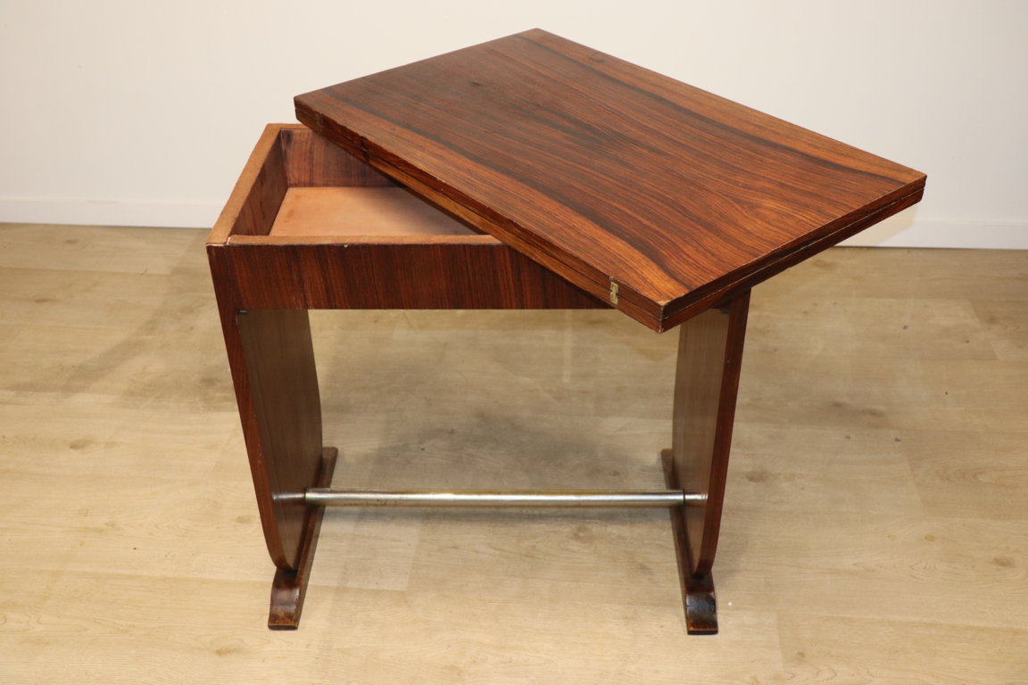 Table Art Déco Façon "Portefeuille" en palissandre, 1950