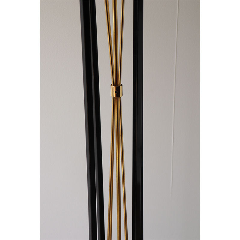 Lampadaire vintage italien en métal et laiton, 1950