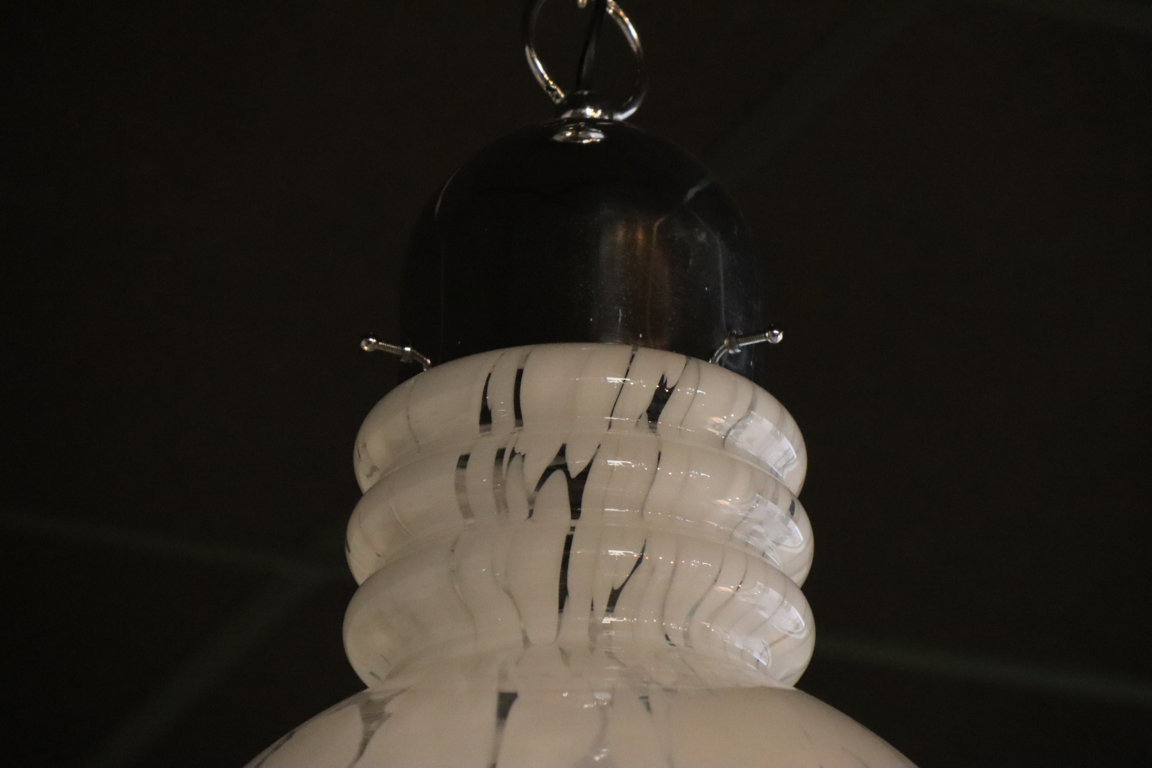 Suspension vintage italienne en verre de Murano, 1970