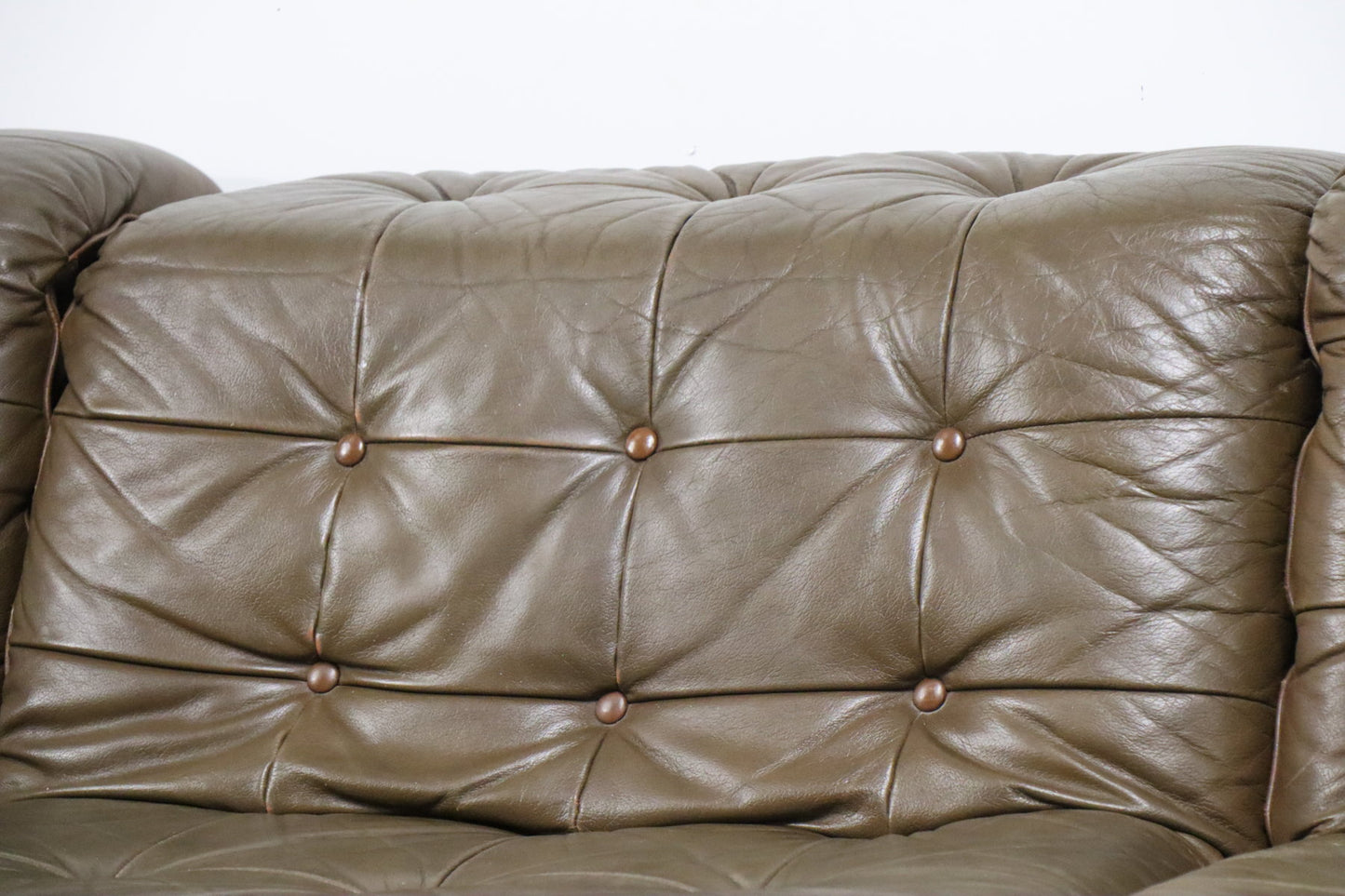 Canapé vintage modulable en cuir patchwork, 1970