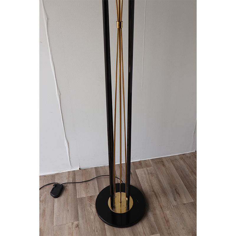 Lampadaire vintage italien en métal et laiton, 1950