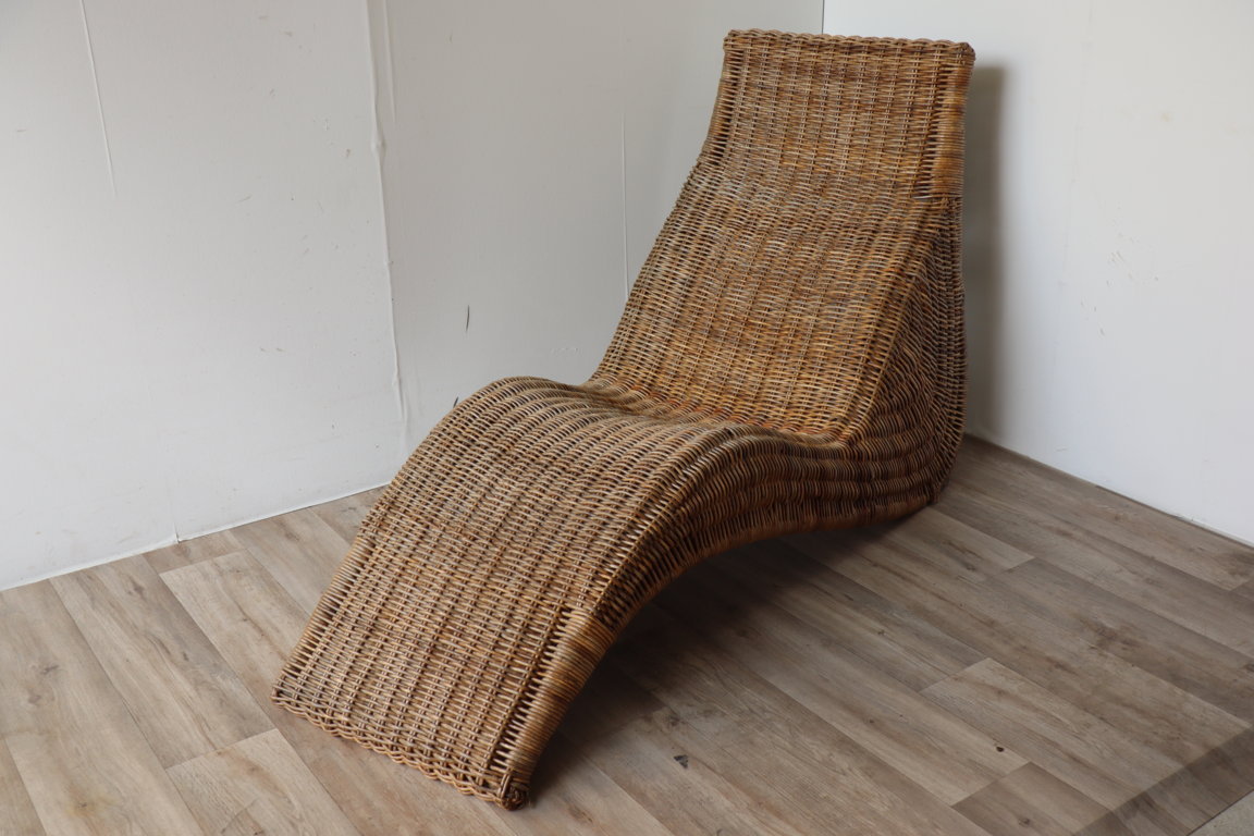 Chaise longue vintage "Karlskrona" en rotin par Carl Öjerstam, 1990