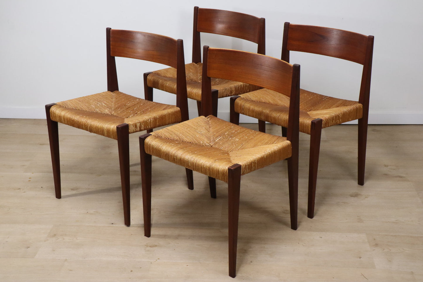 Série de 4 chaises scandinave modèle "Pia" de Poul Cadovius, 1960