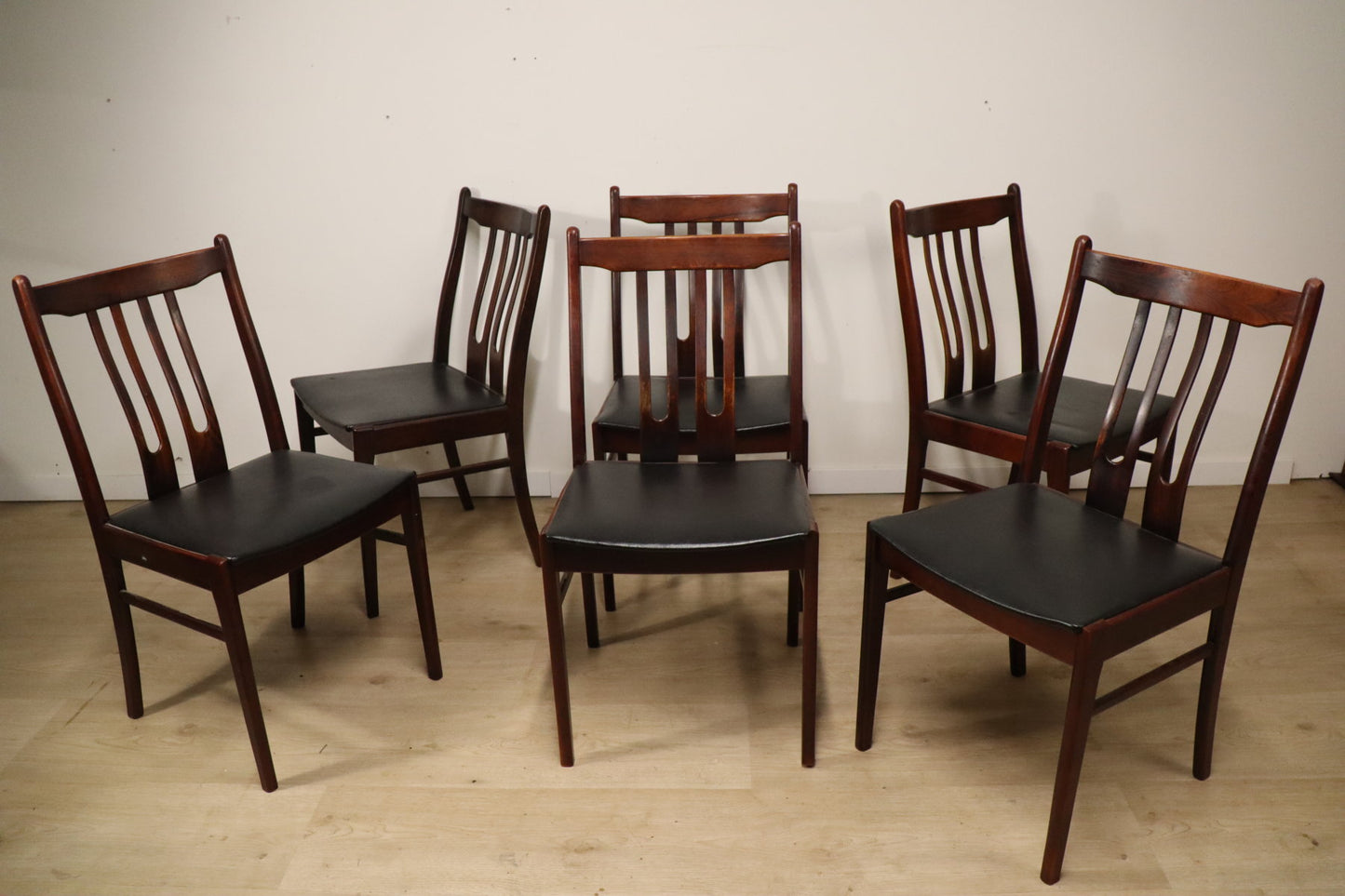 Série de 6 chaises scandinave en palissandre, 1960