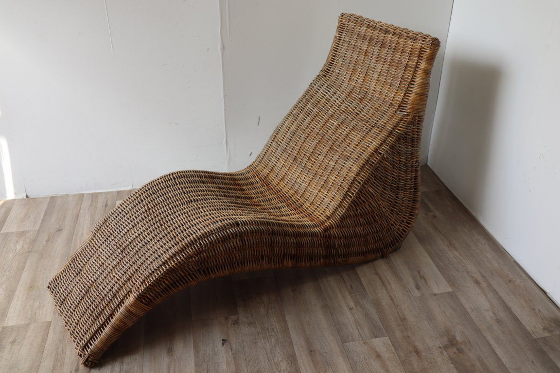 Chaise longue vintage "Karlskrona" en rotin par Carl Öjerstam, 1990