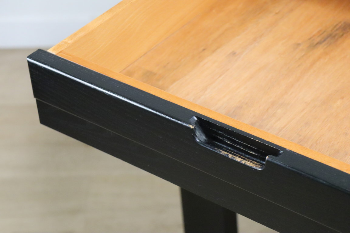 Bureau vintage édition Simat en bois noirci, 1980