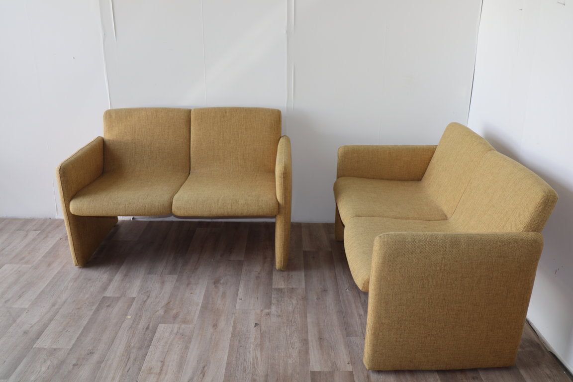 Paire de canapés vintage en tissu, 1970