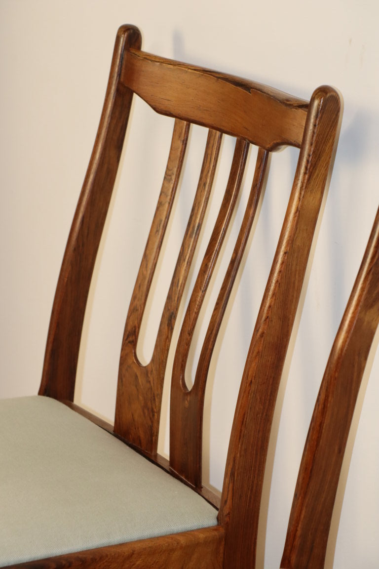 Série de 4 chaises scandinave en palissandre, 1960