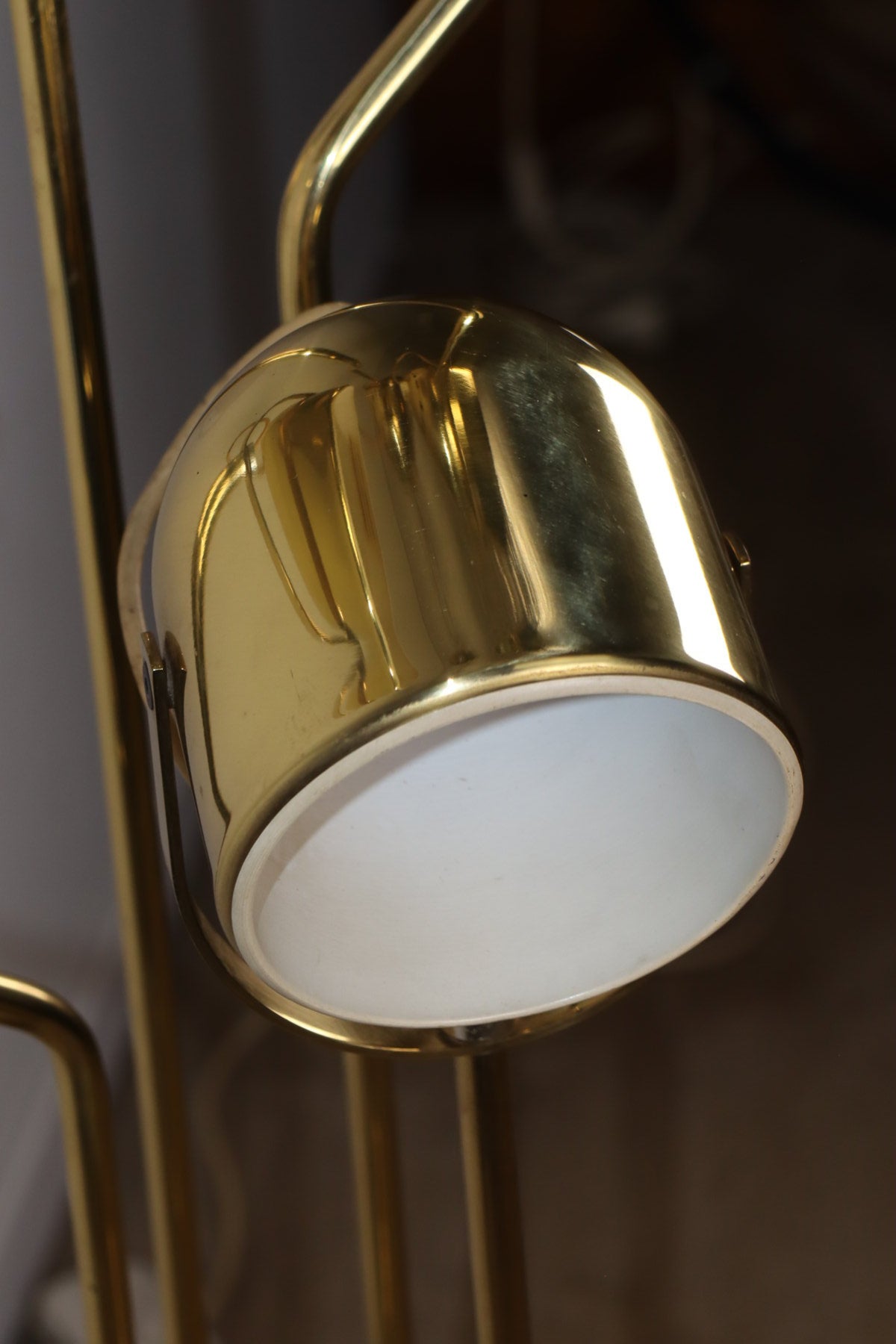 Lampadaire vintage Goffredo Reggiani en métal doré - Années 70