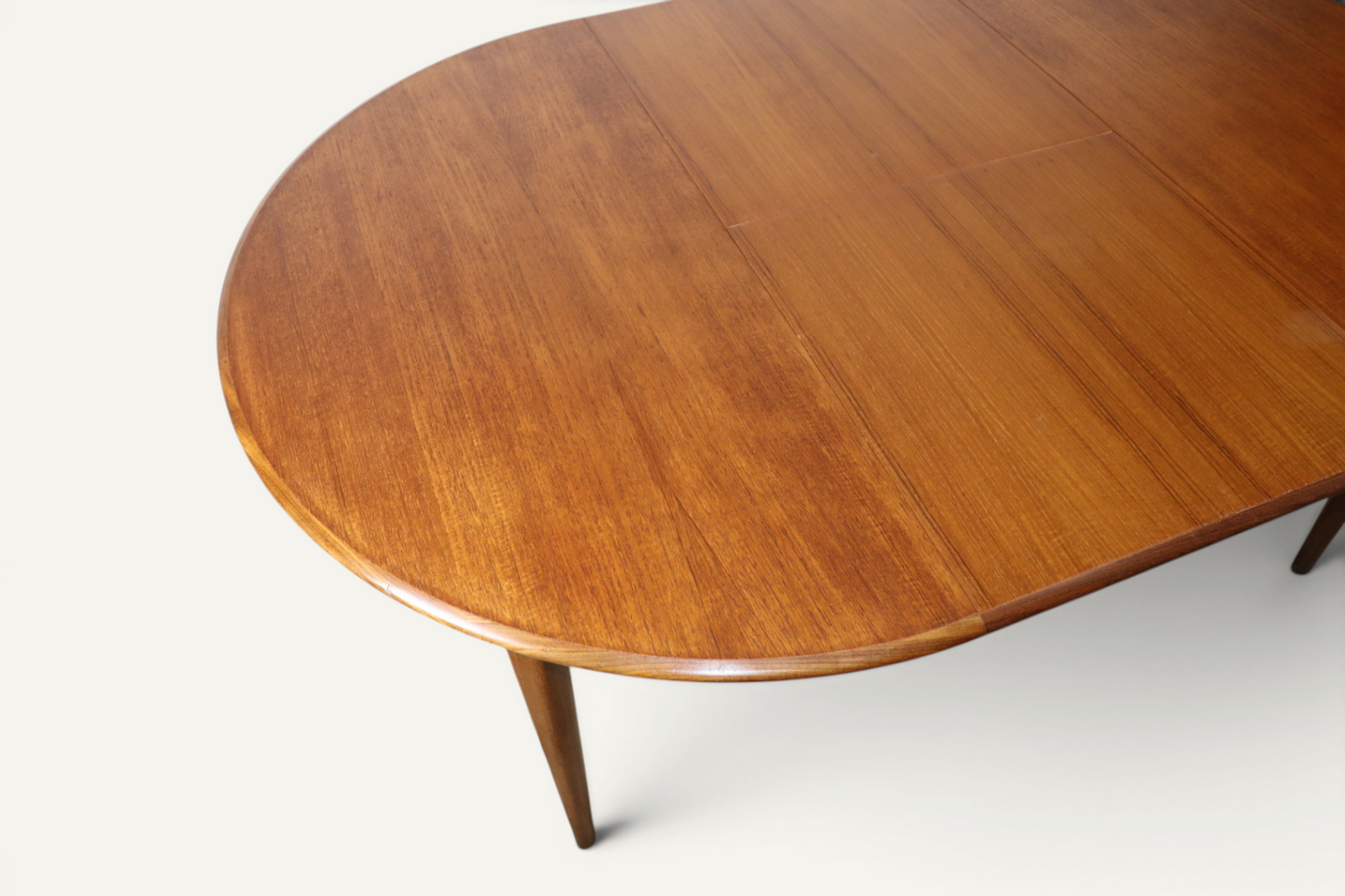 Table de repas extensible scandinave en teck - Années 1960