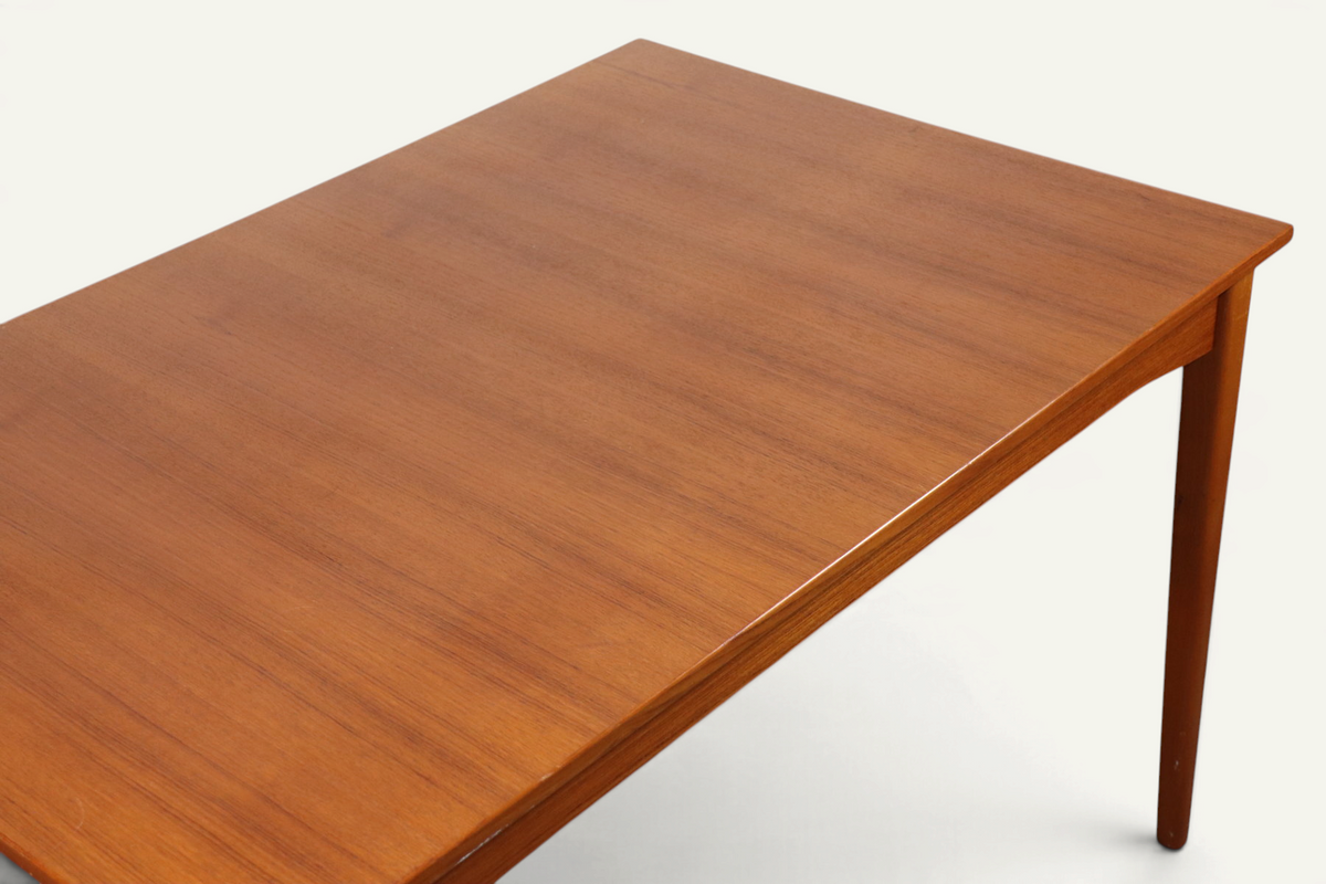 Table de repas rectangulaire extensible en teck, style scandinave – années 60