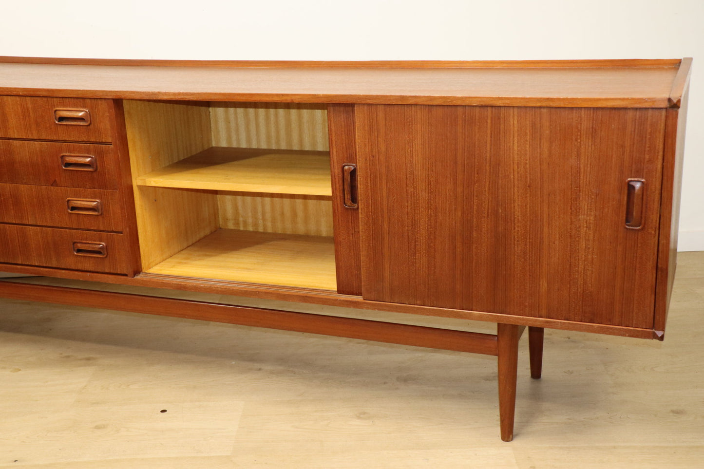 Enfilade en teck scandinave, 1960