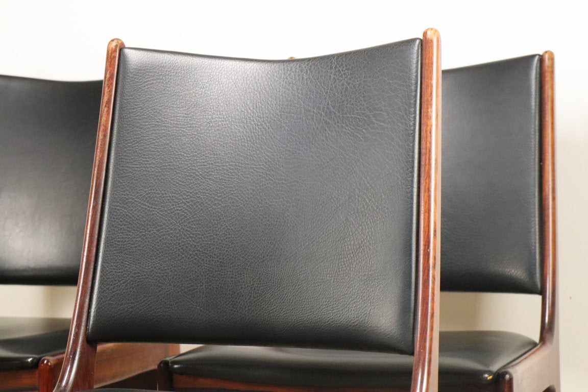 Série de 4 chaises scandinave en palissandre, 1960