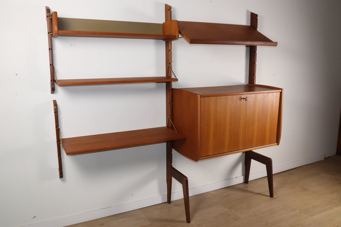 Bibliothèque murale modulable scandinave – Blindheim Møbelfabrik – 1960