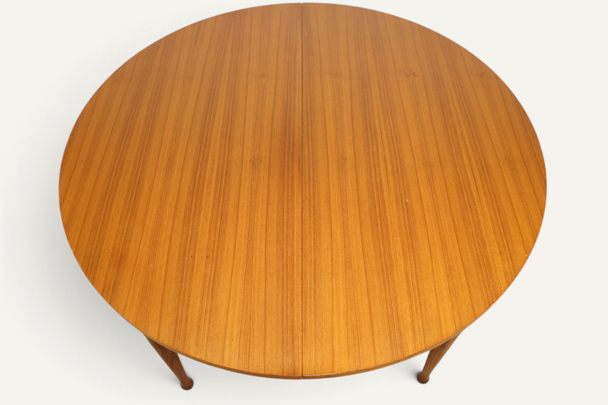 Table à manger extensible vintage en teck – années 1960