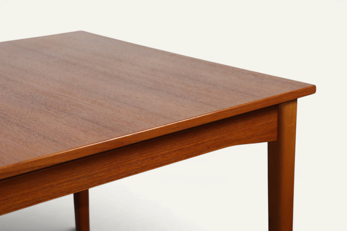 Table de repas rectangulaire extensible en teck, style scandinave – années 60