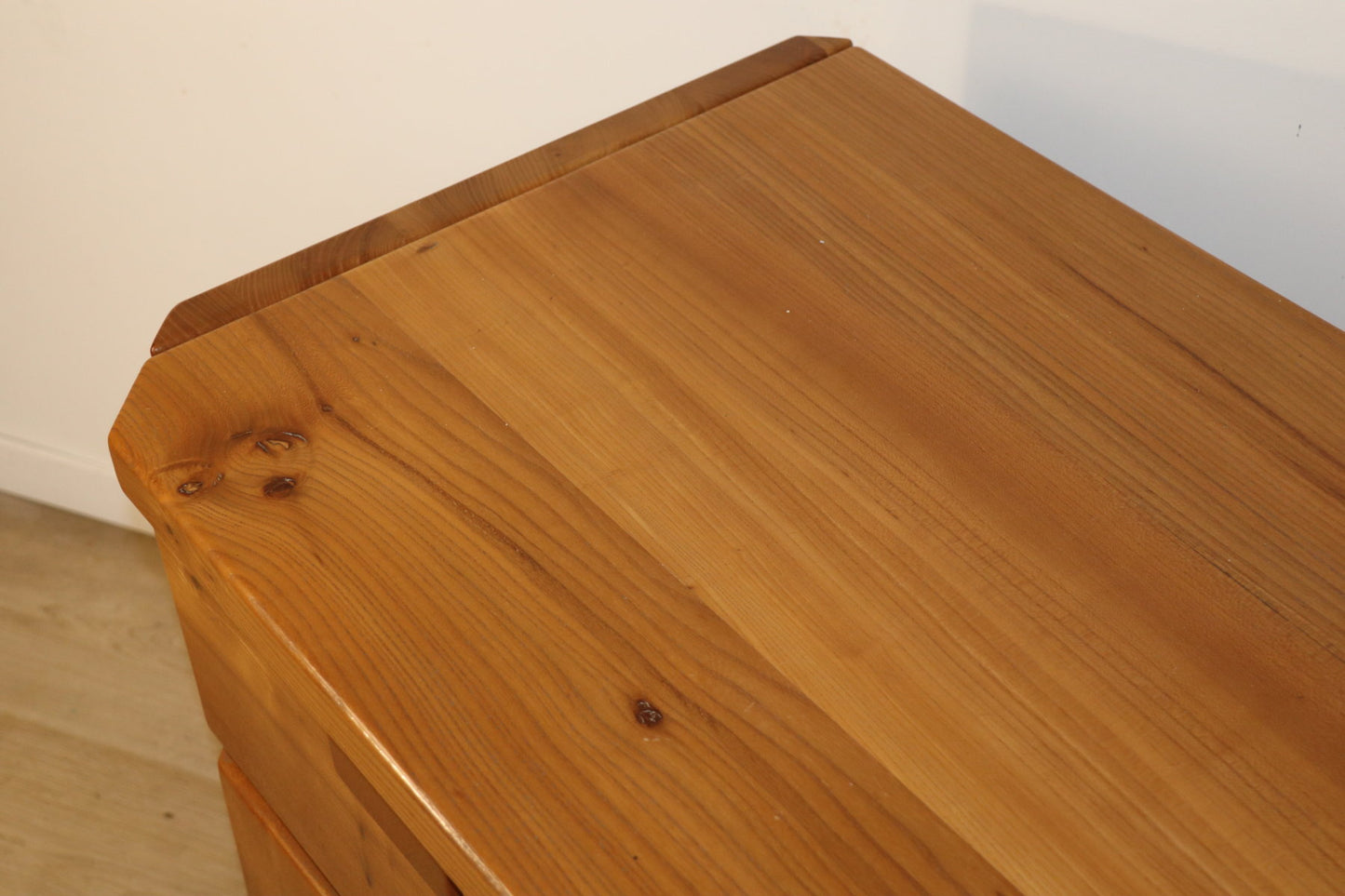 Commode vintage en orme massif, 1970