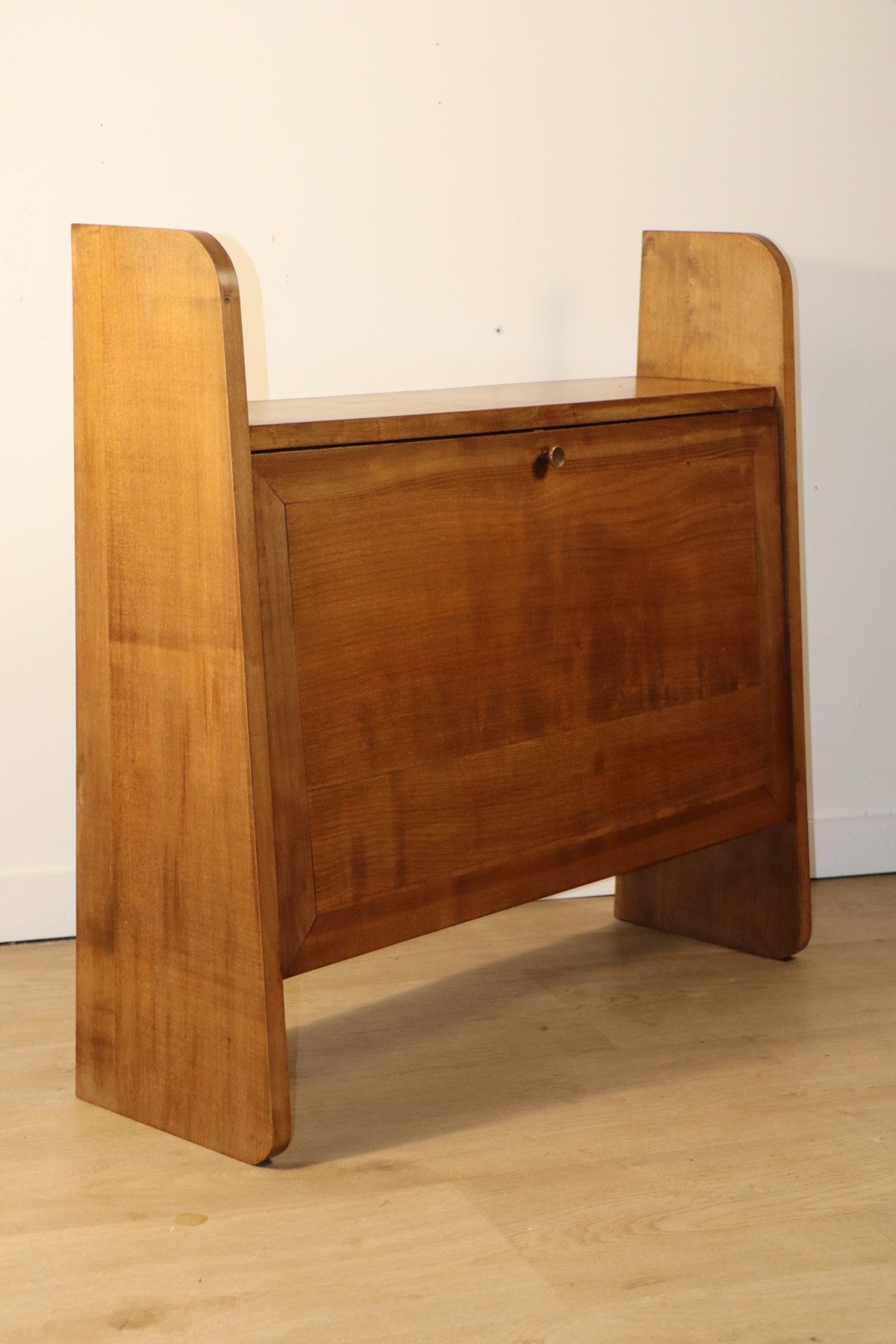 Secrétaire mural vintage en bois, 1950