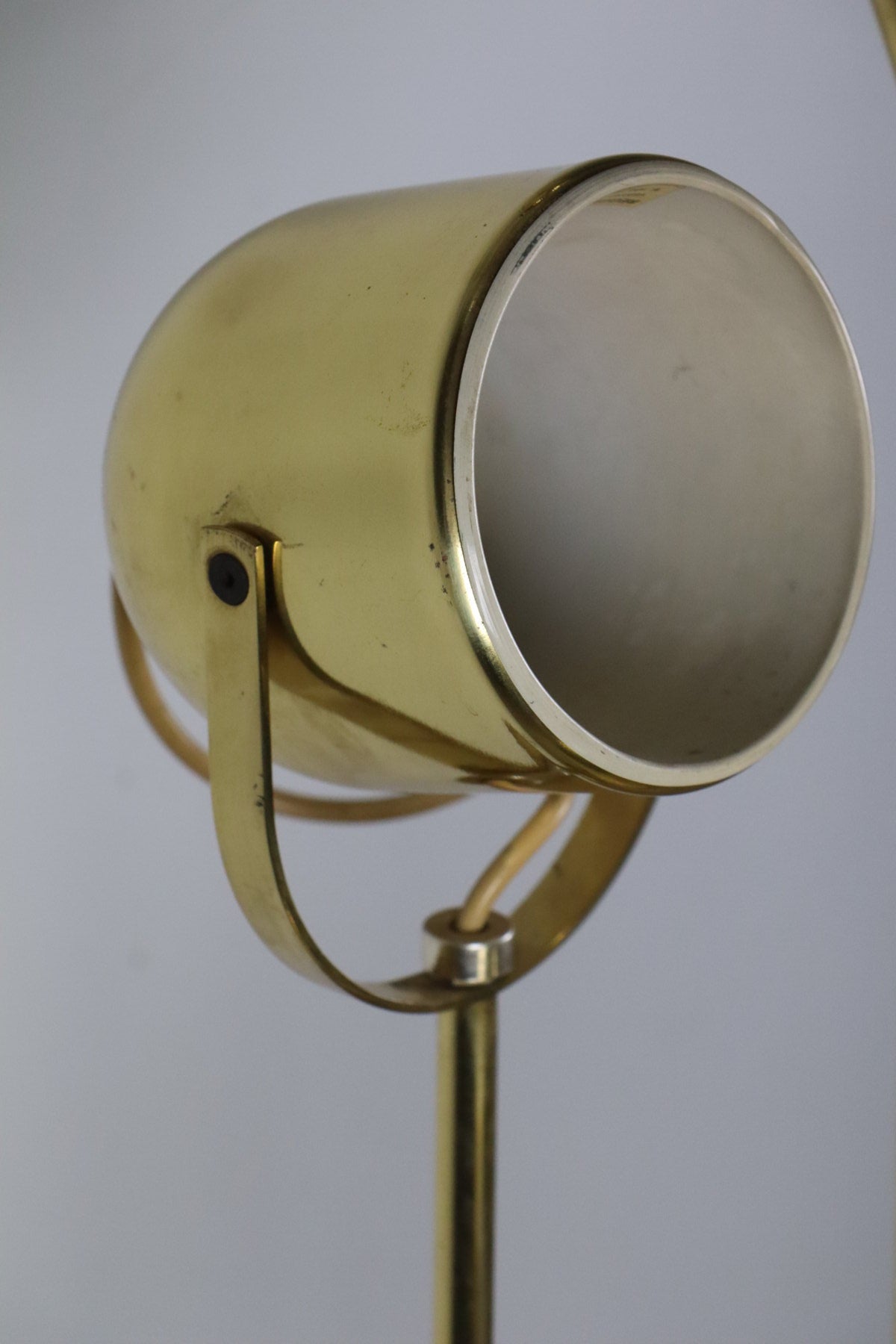 Lampadaire vintage Goffredo Reggiani en métal doré - Années 70