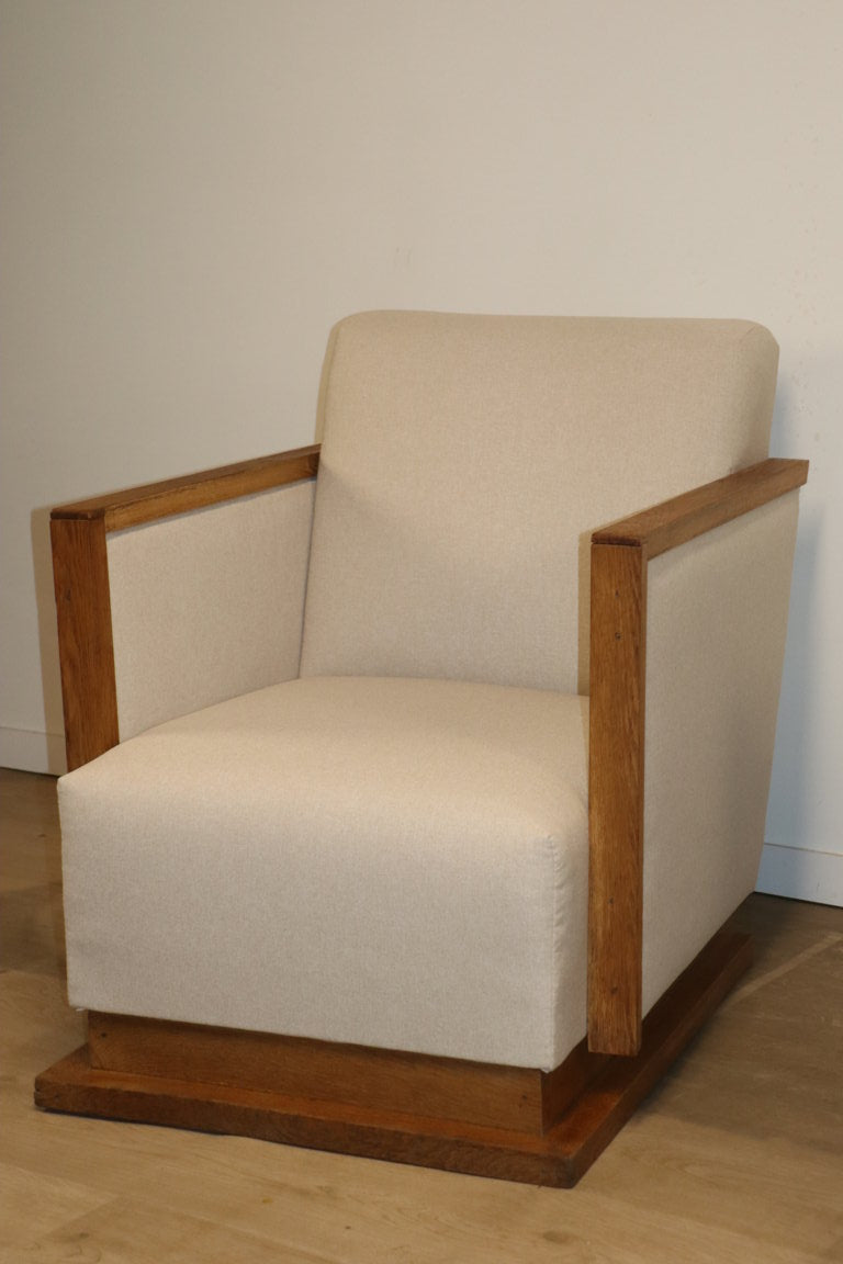 Paire de fauteuils cubique moderniste, 1940