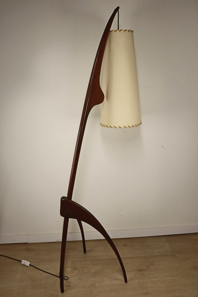 Lampadaire Rispal dit "Mante Religieuse" en teck, 1960
