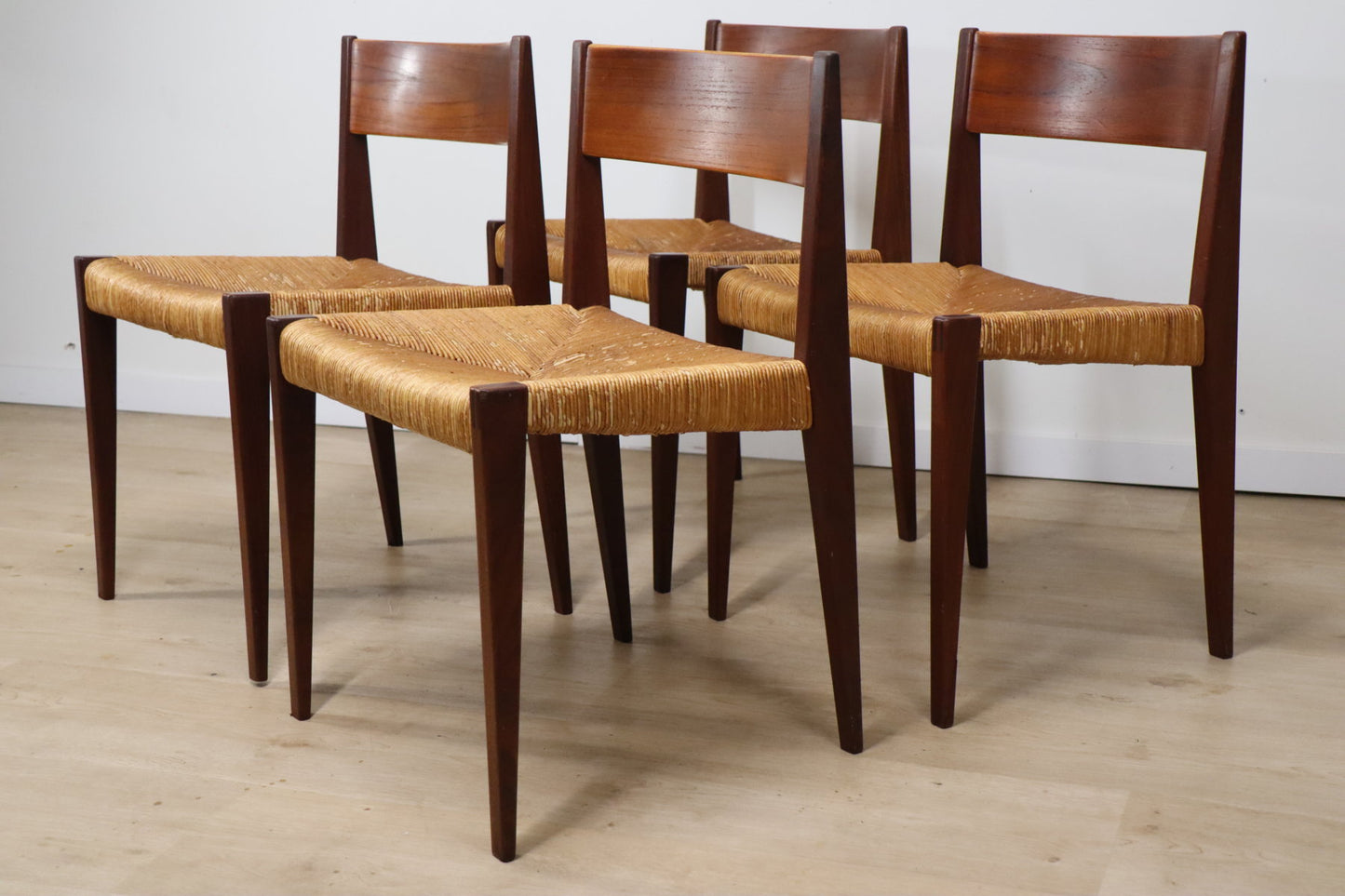 Série de 4 chaises scandinave modèle "Pia" de Poul Cadovius, 1960